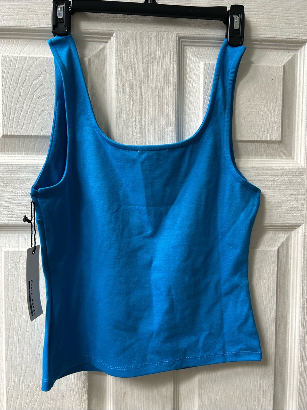 Haute Monde Bright Blue Scoop Neck Tank Top